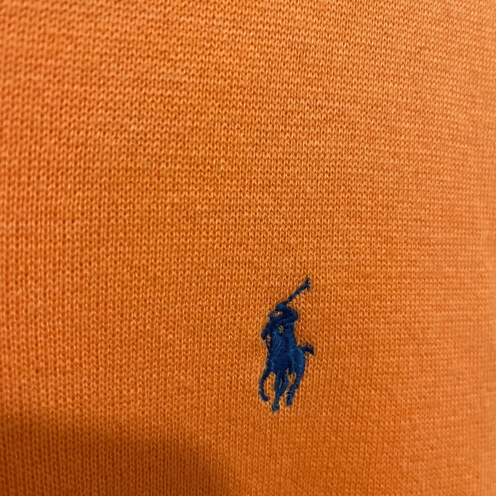 Polo Ralph Lauren 100 % Cotton Men's Vest Orange Blue Pony Size M - Picture 3 of 7